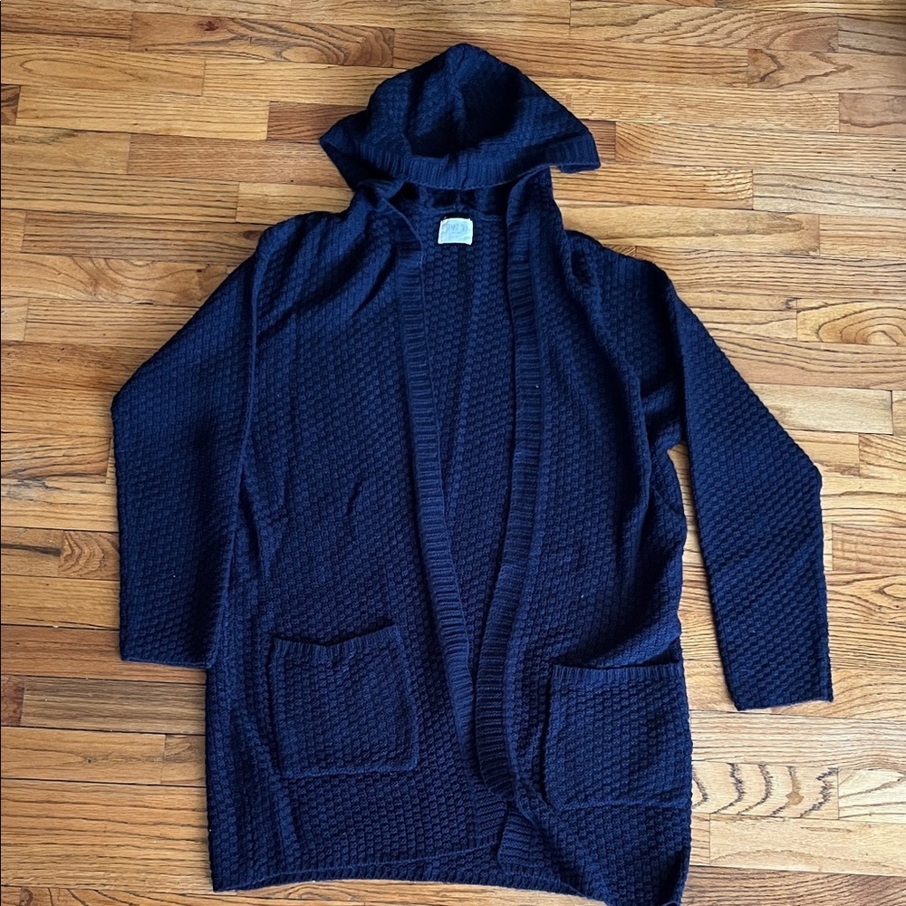 Sienna Sky Dark Blue Hooded Cardigan